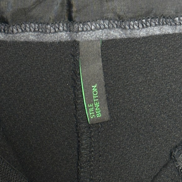 Stile Benetton Womens Dress Pants 30 M Black Textured‎ Straight Office - Picture 3 of 9
